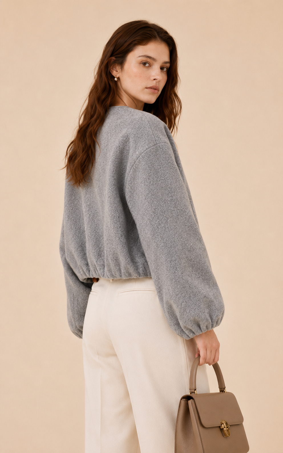 Scarlet Cropped Bomberjacke