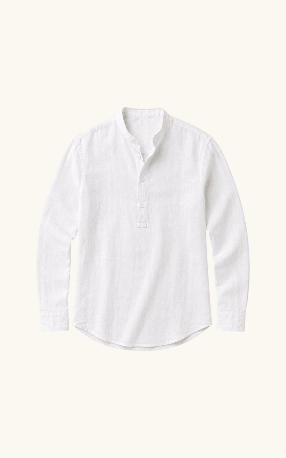 Henley Hemd mit Leinenstruktur
