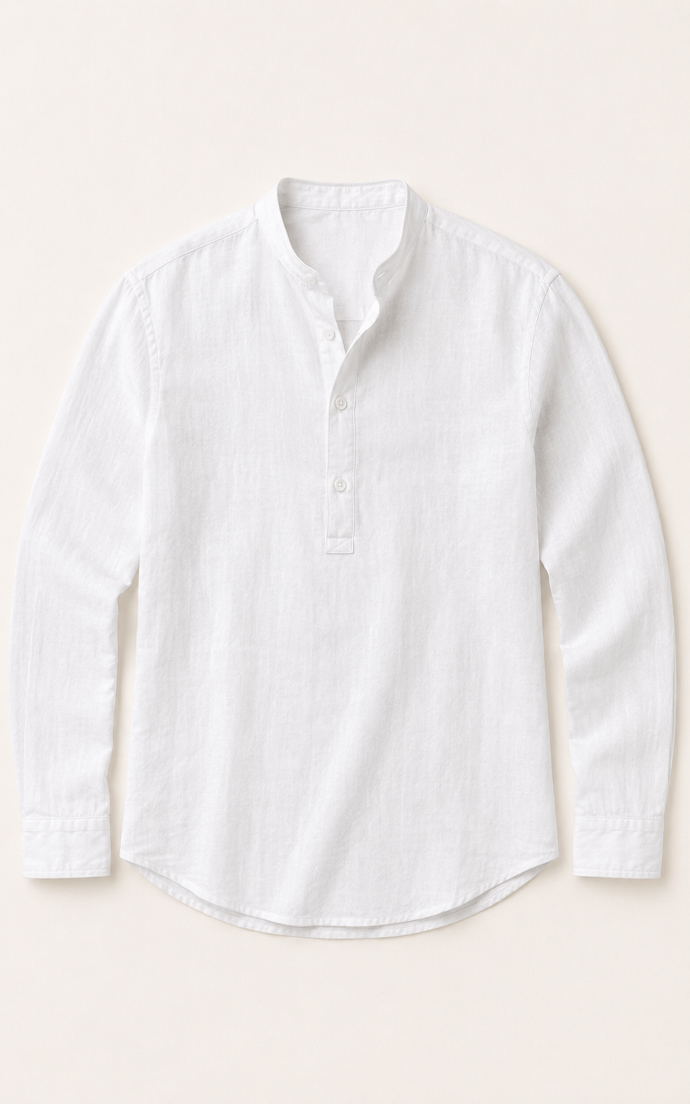Henley Hemd mit Leinenstruktur