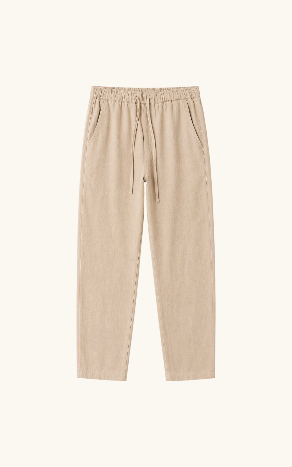 Relaxed Leinen-Mix Hose mit Kordelzug