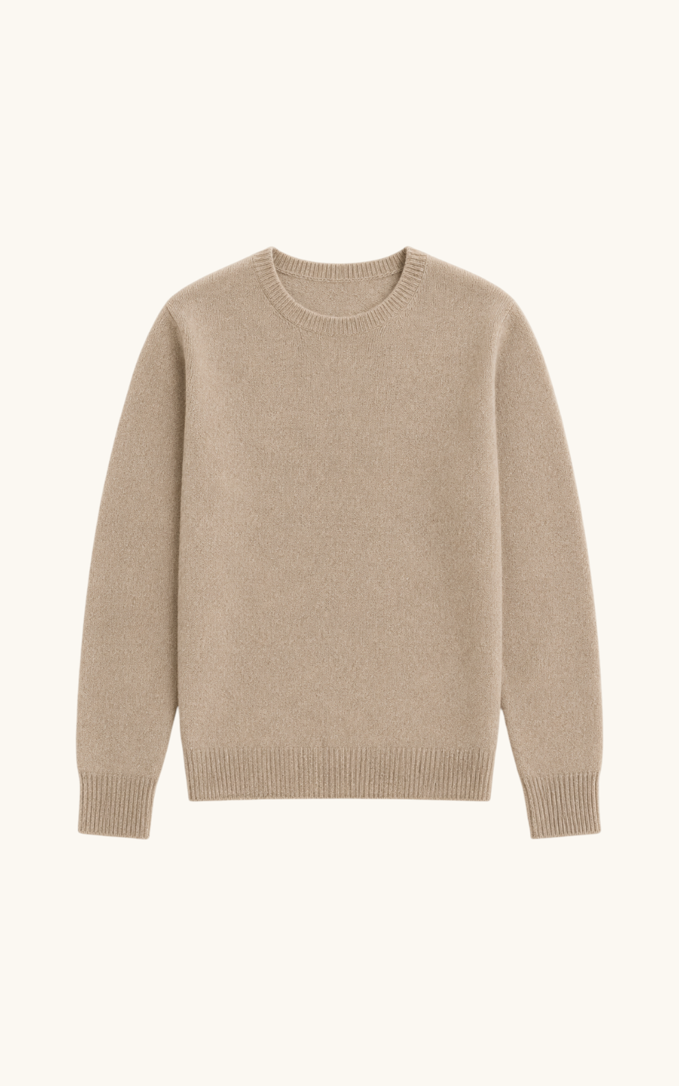 100% Merinowolle Rundhals-Pullover