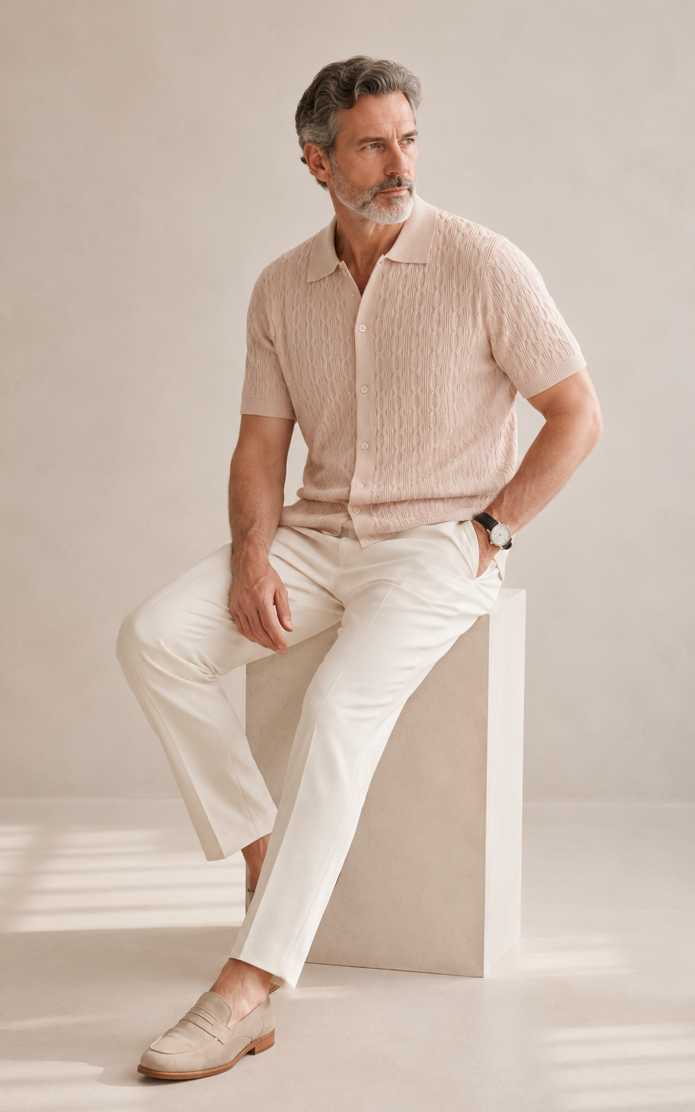 Struktur-Button-Polo