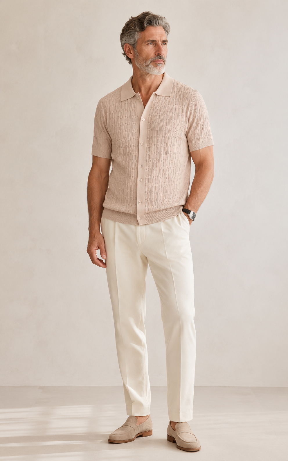 Struktur-Button-Polo