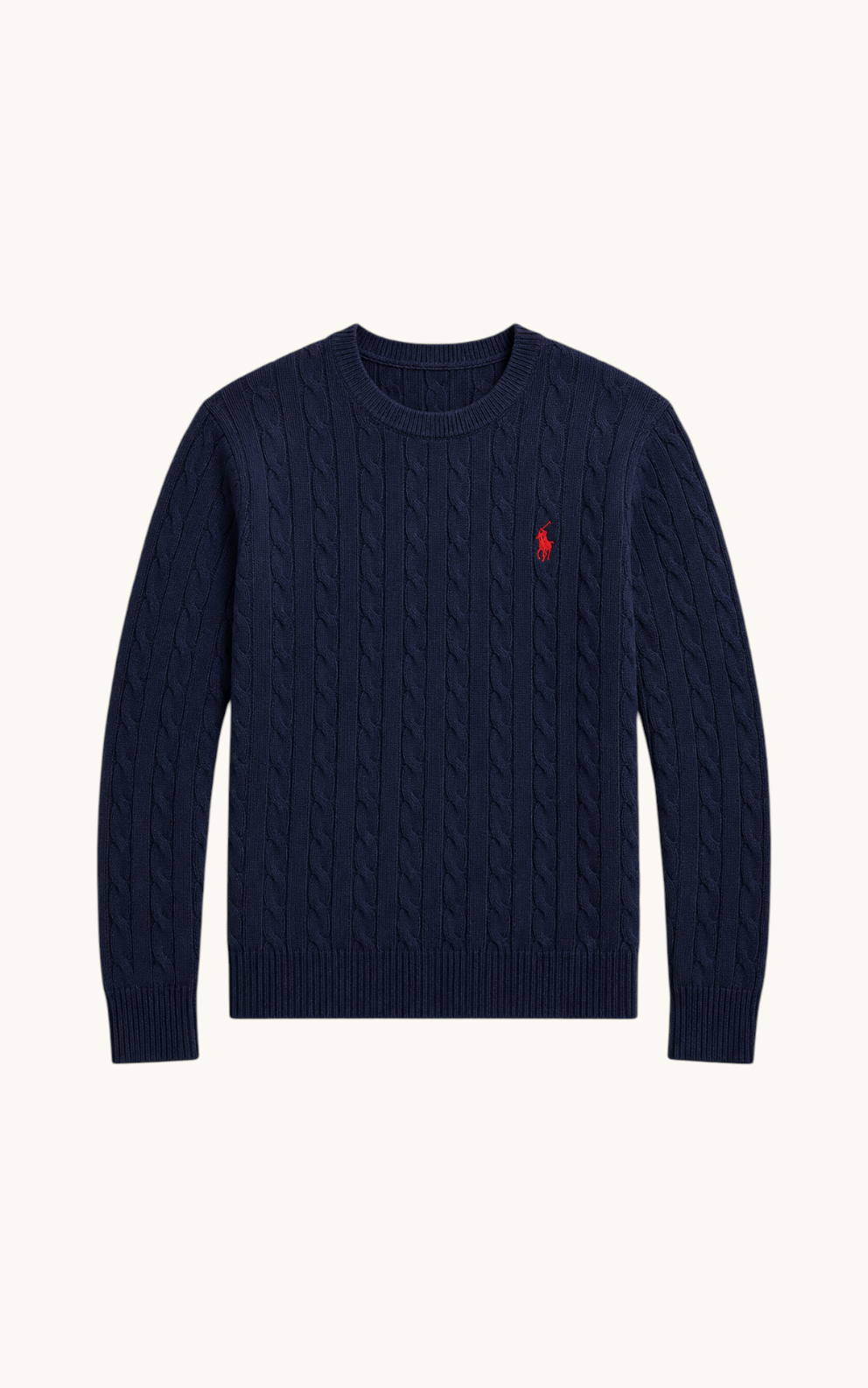 Heritage Zopfmuster-Pullover mit Rundhalsausschnitt